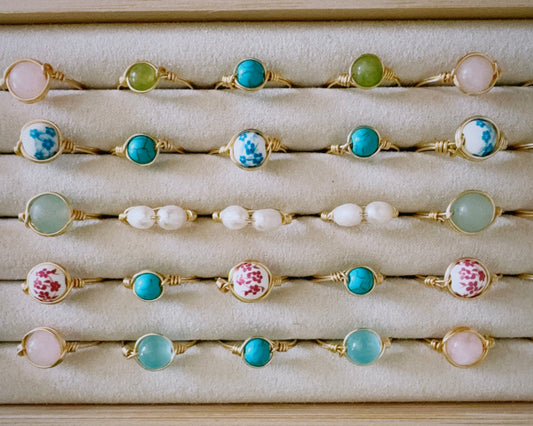 Gold Wire Wrapped Rings