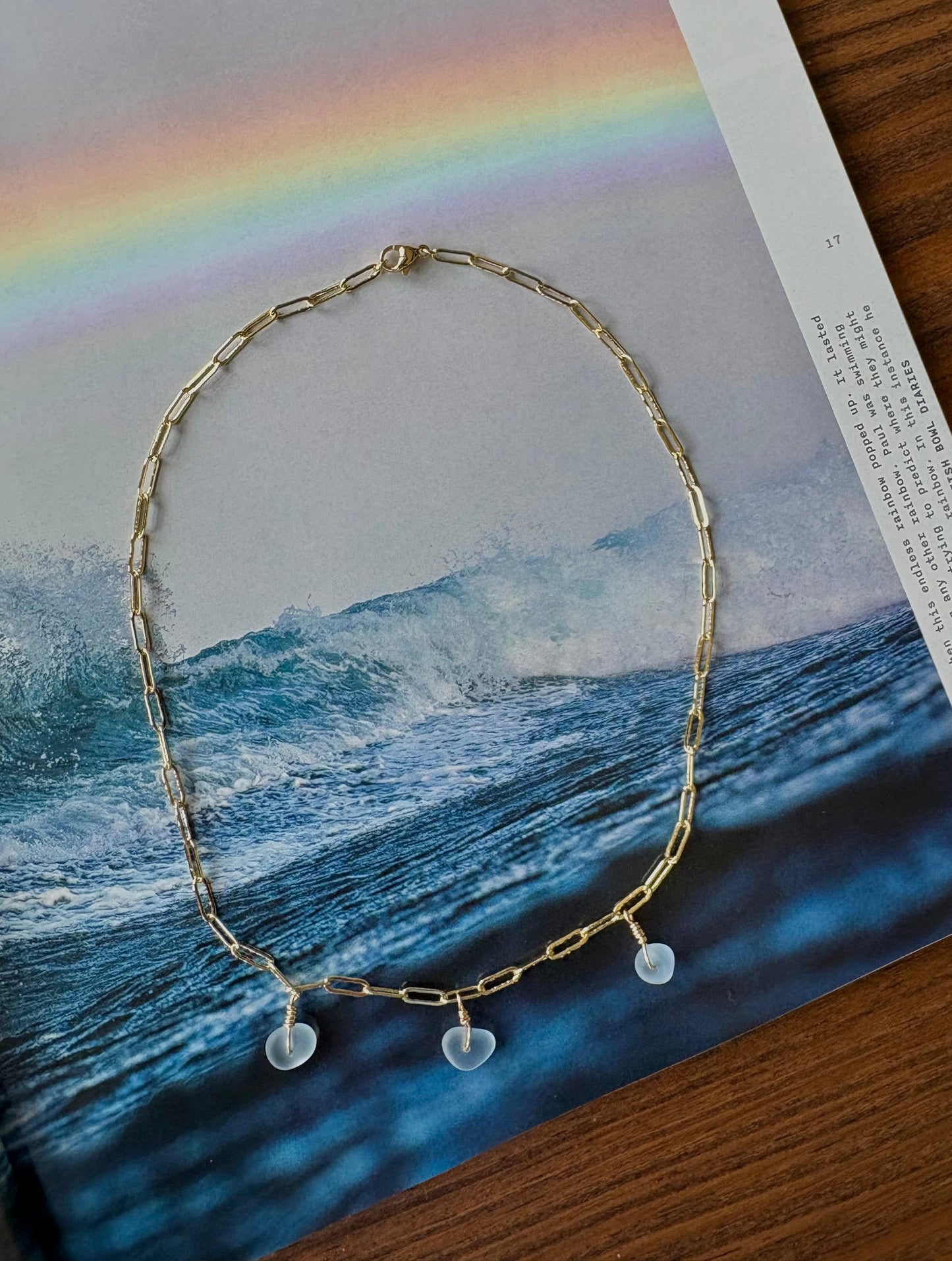 Tri Seaglass Necklaces