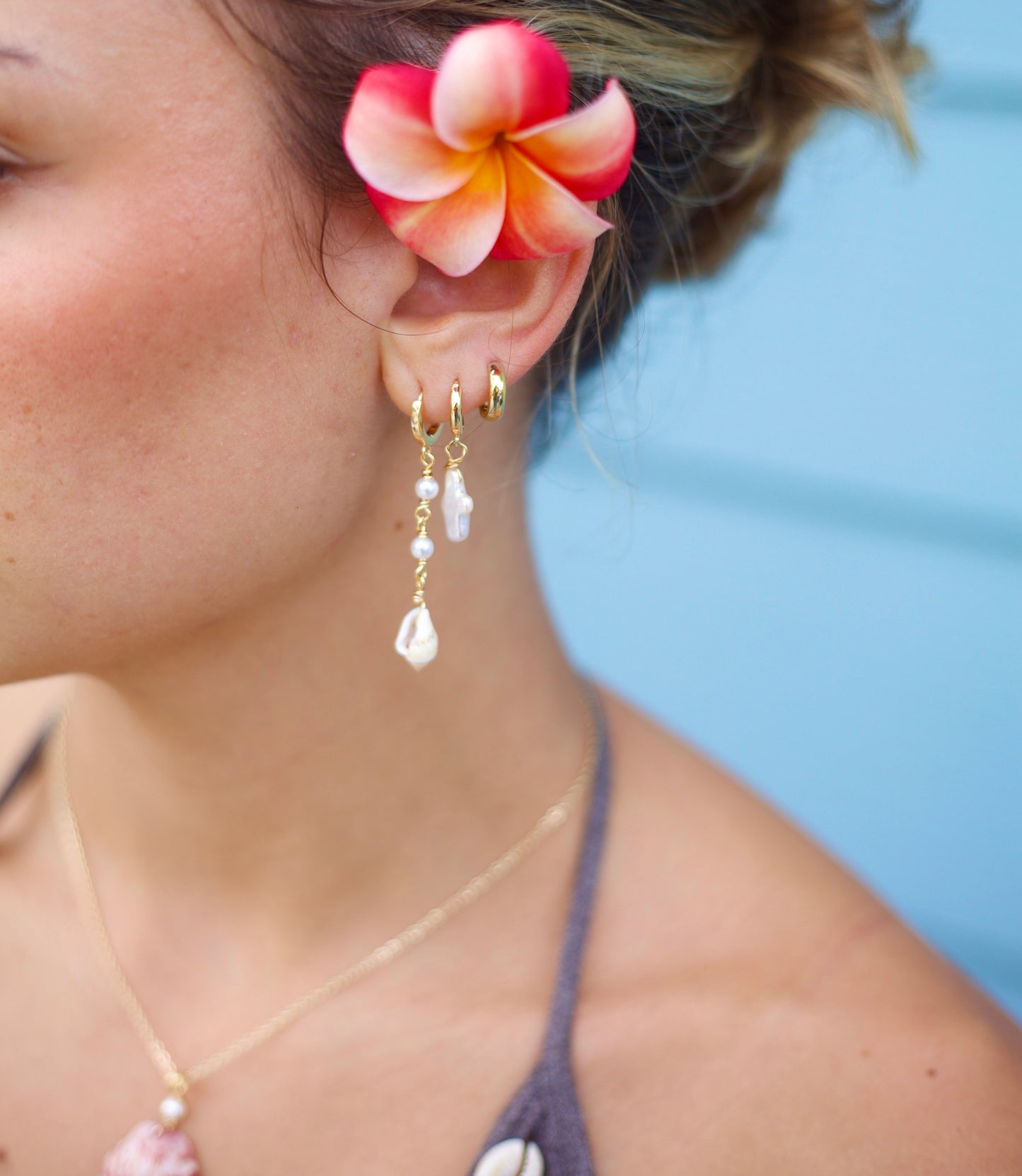 Pearl Shell drop earrings