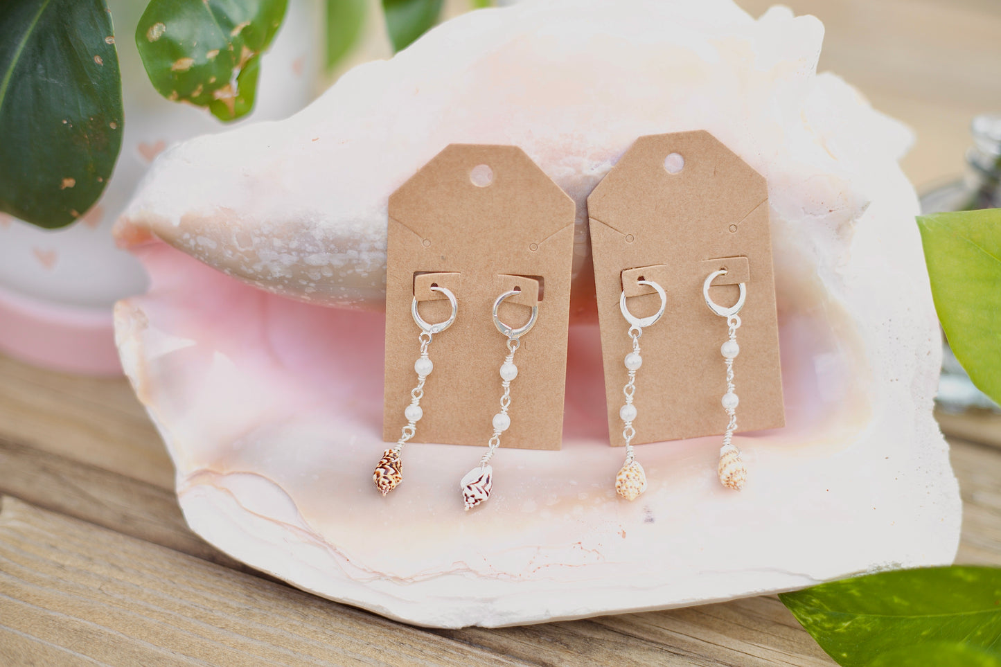 Pearl Shell drop earrings
